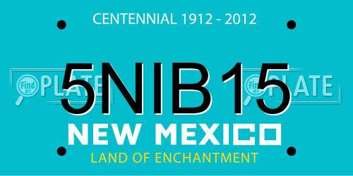 5NIB15 New Mexico License Plate