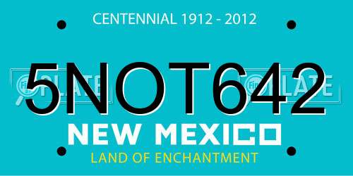 5NOT642 New Mexico License Plate