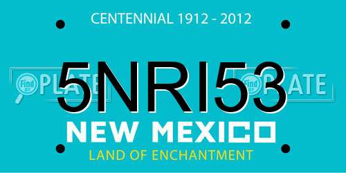 5NRI53 New Mexico License Plate
