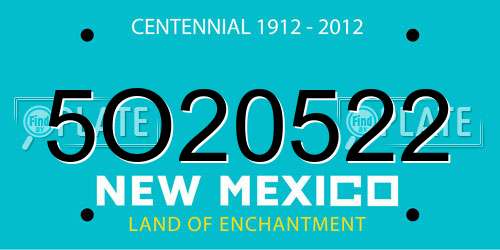 5O20522 New Mexico License Plate
