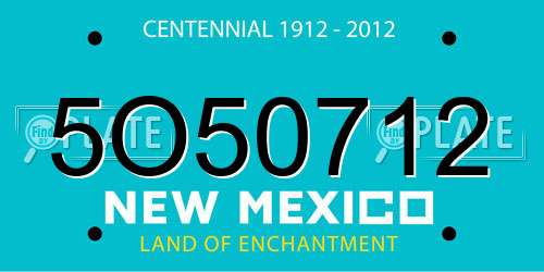 5O50712 New Mexico License Plate
