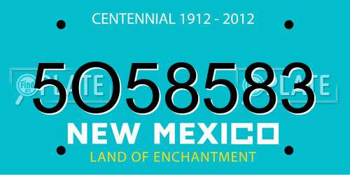 5O58583 New Mexico License Plate