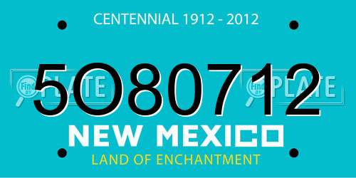 5O80712 New Mexico License Plate