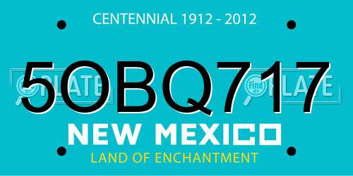 5OBQ717 New Mexico License Plate