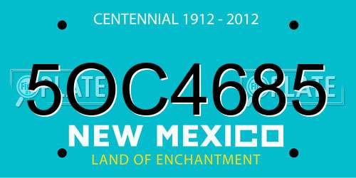 5OC4685 New Mexico License Plate