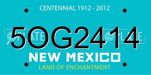 5OG2414 New Mexico License Plate