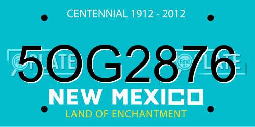 5OG2876 New Mexico License Plate