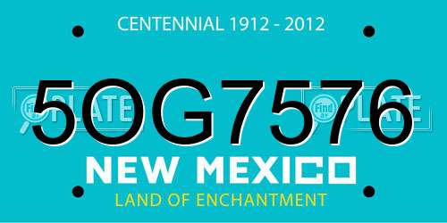 5OG7576 New Mexico License Plate