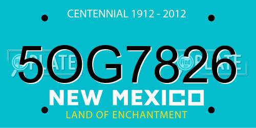 5OG7826 New Mexico License Plate