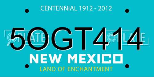 5OGT414 New Mexico License Plate
