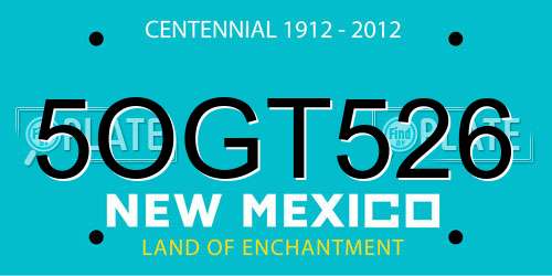 5OGT526 New Mexico License Plate