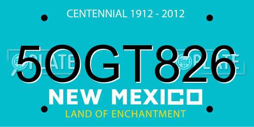 5OGT826 New Mexico License Plate