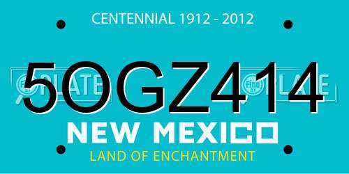 5OGZ414 New Mexico License Plate