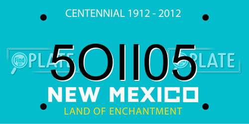 5OII05 New Mexico License Plate