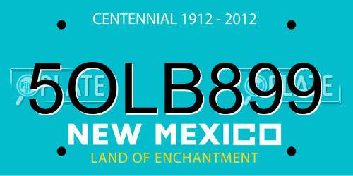 5OLB899 New Mexico License Plate