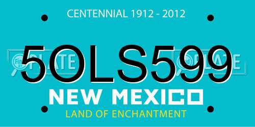 5OLS599 New Mexico License Plate