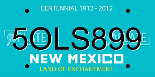 5OLS899 New Mexico License Plate