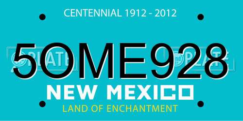 5OME928 New Mexico License Plate