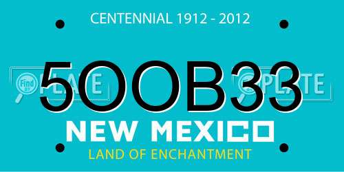 5OOB33 New Mexico License Plate