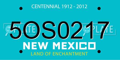 5OS0217 New Mexico License Plate