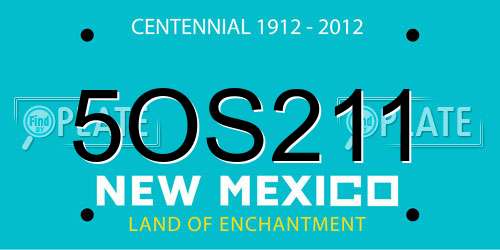 5OS211 New Mexico License Plate