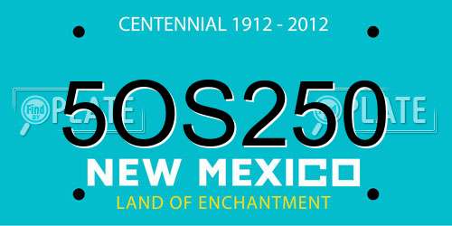5OS250 New Mexico License Plate