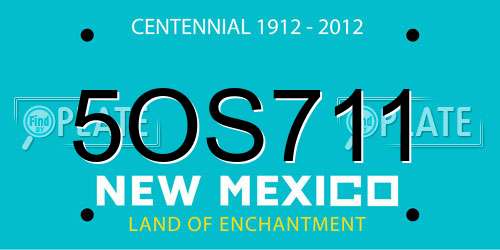 5OS711 New Mexico License Plate
