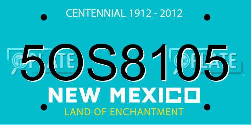 5OS8105 New Mexico License Plate