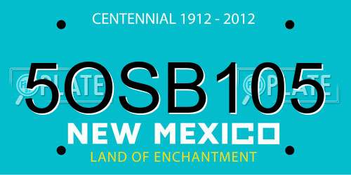 5OSB105 New Mexico License Plate