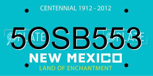 5OSB553 New Mexico License Plate