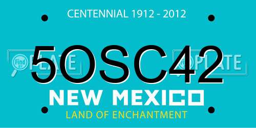 5OSC42 New Mexico License Plate