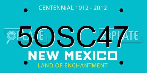 5OSC47 New Mexico License Plate