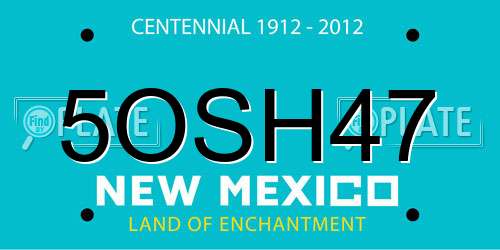 5OSH47 New Mexico License Plate