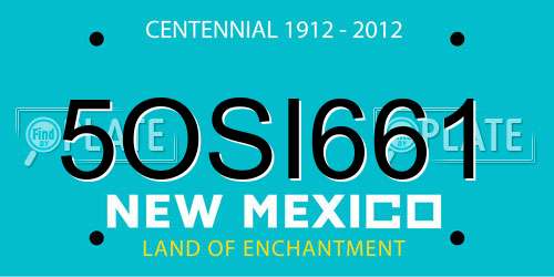 5OSI661 New Mexico License Plate