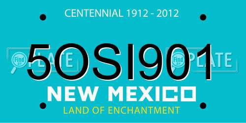 5OSI901 New Mexico License Plate