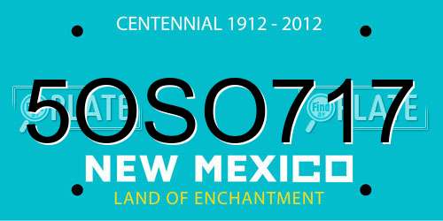 5OSO717 New Mexico License Plate