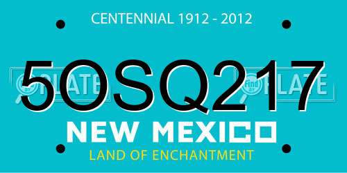 5OSQ217 New Mexico License Plate