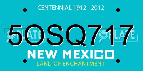 5OSQ717 New Mexico License Plate
