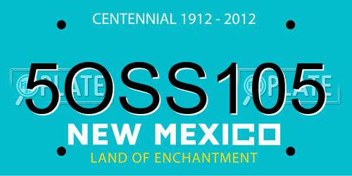 5OSS105 New Mexico License Plate