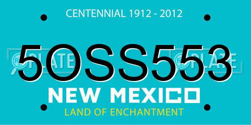 5OSS553 New Mexico License Plate