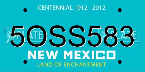 5OSS583 New Mexico License Plate