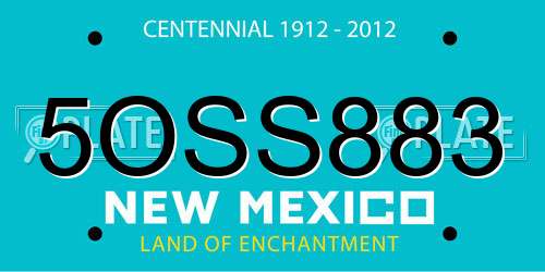5OSS883 New Mexico License Plate