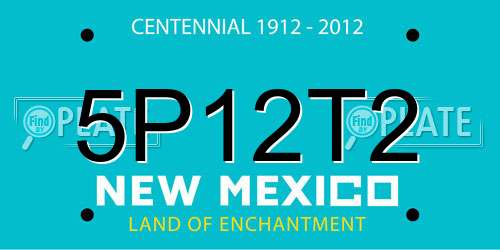 5P12T2 New Mexico License Plate