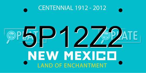 5P12Z2 New Mexico License Plate