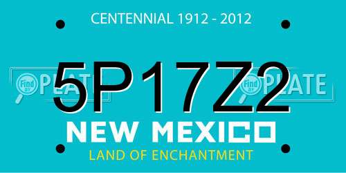 5P17Z2 New Mexico License Plate