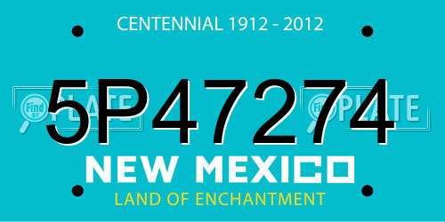 5P47274 New Mexico License Plate
