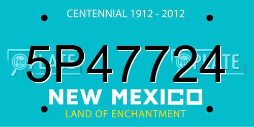 5P47724 New Mexico License Plate