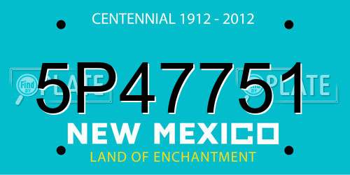5P47751 New Mexico License Plate