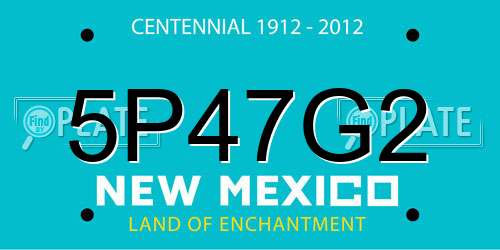 5P47G2 New Mexico License Plate