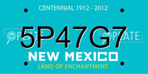 5P47G7 New Mexico License Plate